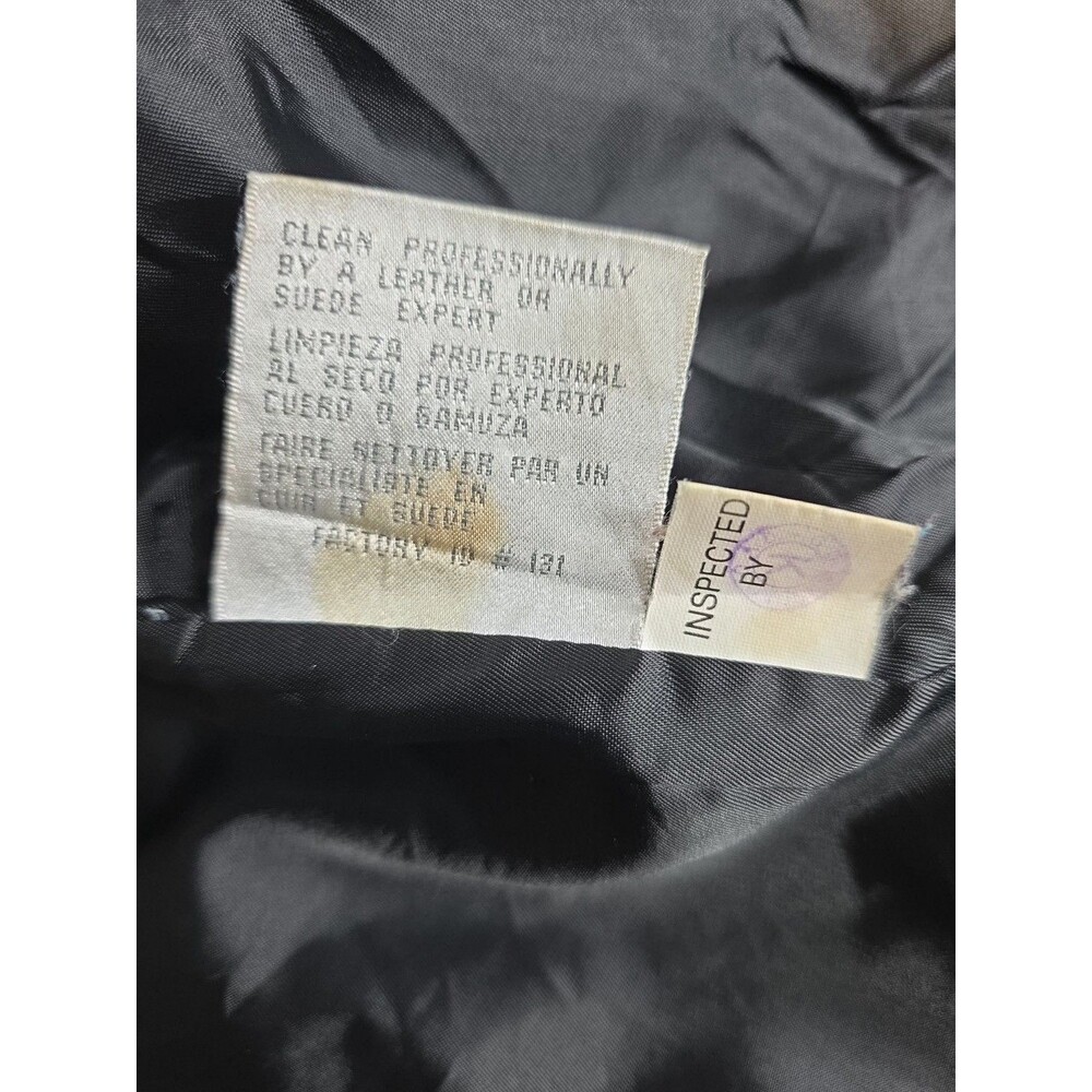Nine West Black 100% Leather Jacket Coat Blazer Women’s Size Medium Button Lined - Picture 7 of 16